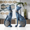 Escultura Resina Conjunto De Gatos